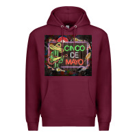 Burgundy cinco de mayo cactus tumbler 3 Premium Hoodie - CTS Tumbler Store