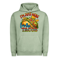 Pigment Oil Green im just here for the tacos Urban Hoodie - CTS Tumbler Store