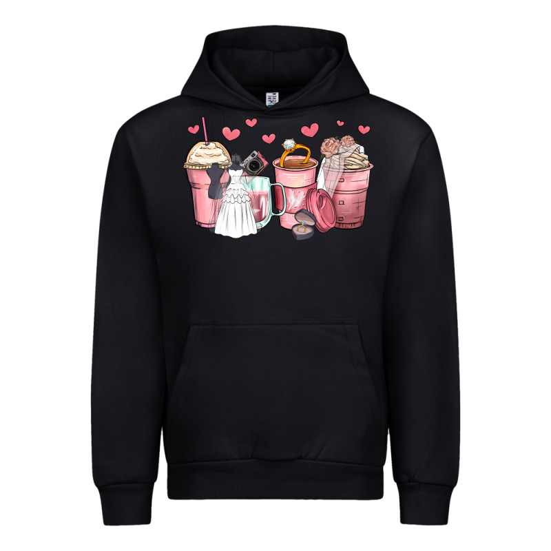 Wedding Bride Coffee Cups Urban Hoodie by Zillion Design Studio | Teevron