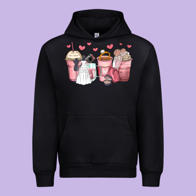 Wedding Bride Coffee Cups Urban Hoodie Designed By Zillion Design Studio