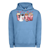 Pigment Pebble Blue wedding bride coffee cups Urban Hoodie - Zillion Design Studio