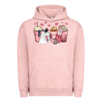 Pigment Salmon wedding bride coffee cups Urban Hoodie - Zillion Design Studio