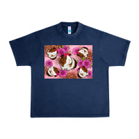Navy Guinea pig flowers Urban Heavy Tee - Artiststas