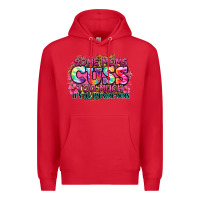 Red some moms cuss too much it's me i'm some moms Premium Hoodie - Zillion Design Studio