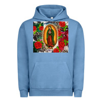 Pigment Pebble Blue Lady of Guadalupe Urban Hoodie - CTS Tumbler Store