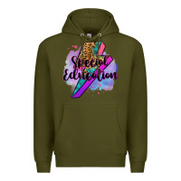 Army Green special eduation teacher lightning bolt Premium Hoodie - Zillion Design Studio