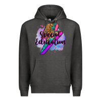 Charcoal Heather special eduation teacher lightning bolt Premium Hoodie - Zillion Design Studio