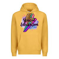 Mustard special eduation teacher lightning bolt Premium Hoodie - Zillion Design Studio