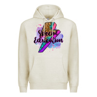 Oatmeal Heather special eduation teacher lightning bolt Premium Hoodie - Zillion Design Studio