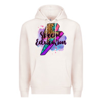 Pale Pink special eduation teacher lightning bolt Premium Hoodie - Zillion Design Studio