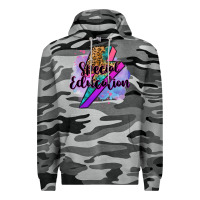 Slate Camo special eduation teacher lightning bolt Premium Hoodie - Zillion Design Studio