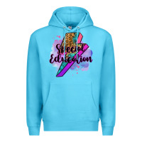 Ocean Blue special eduation teacher lightning bolt Premium Hoodie - Zillion Design Studio
