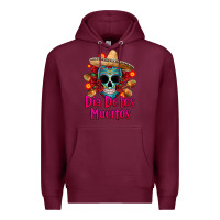 Burgundy dia de los muertos Premium Hoodie - CTS Tumbler Store