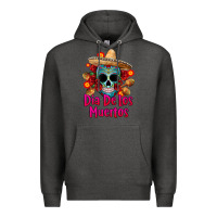Charcoal Heather dia de los muertos Premium Hoodie - CTS Tumbler Store