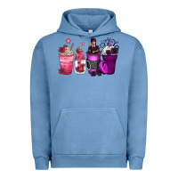 Pigment Pebble Blue wednesday and enid coffee cups Urban Hoodie - Zillion Design Studio