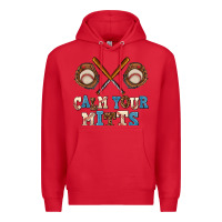 Red calm your mitts Premium Hoodie - AdoDesignShop
