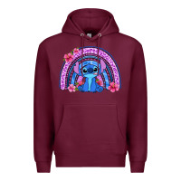Burgundy stitch rainbow Premium Hoodie - Zillion Design Studio
