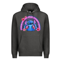 Charcoal Heather stitch rainbow Premium Hoodie - Zillion Design Studio