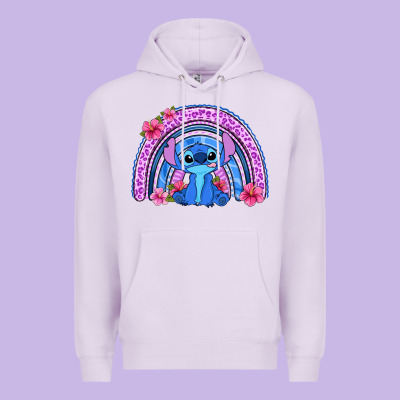 Stitch Rainbow Premium Hoodie Designed By Zillion Design Studio