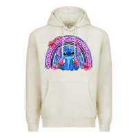 Oatmeal Heather stitch rainbow Premium Hoodie - Zillion Design Studio