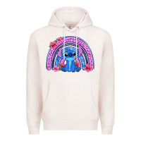Pale Pink stitch rainbow Premium Hoodie - Zillion Design Studio