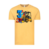 Vintage Mustard forklift birthday three Vintage Tee - Artiststas