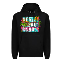 Black sun salt sand summer Premium Hoodie - Zillion Design Studio