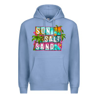 Colony Blue sun salt sand summer Premium Hoodie - Zillion Design Studio