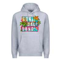Heather Grey sun salt sand summer Premium Hoodie - Zillion Design Studio