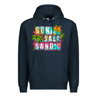 Navy sun salt sand summer Premium Hoodie - Zillion Design Studio