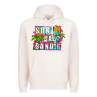 Pale Pink sun salt sand summer Premium Hoodie - Zillion Design Studio