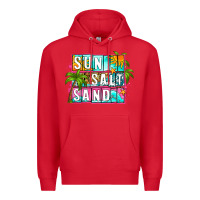 Red sun salt sand summer Premium Hoodie - Zillion Design Studio