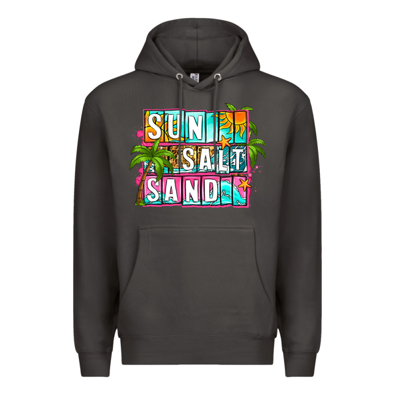 Sun Salt Sand Summer Premium Hoodie by Zillion Design Studio | Teevron