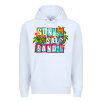White sun salt sand summer Premium Hoodie - Zillion Design Studio