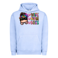 Pigment Grape Ice wife mom boss messy bun Urban Hoodie - Zillion Design Studio