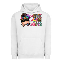 Pigment Lunar Rock wife mom boss messy bun Urban Hoodie - Zillion Design Studio