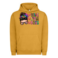 Pigment Peanut Butter wife mom boss messy bun Urban Hoodie - Zillion Design Studio