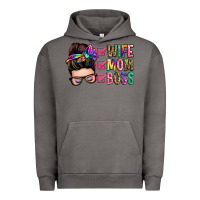 Pigment Tornado wife mom boss messy bun Urban Hoodie - Zillion Design Studio