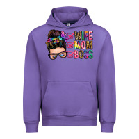Tulip wife mom boss messy bun Urban Hoodie - Zillion Design Studio