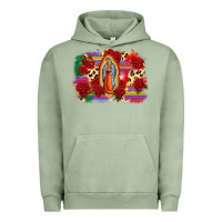 Pigment Oil Green Our Lady of Guadalupe Urban Hoodie - CTS Tumbler Store