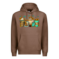 Chestnut sunflowers coffee cups Premium Hoodie - Zillion Design Studio