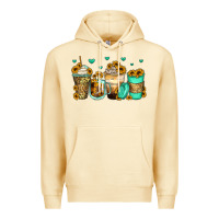 Pina Colada sunflowers coffee cups Premium Hoodie - Zillion Design Studio