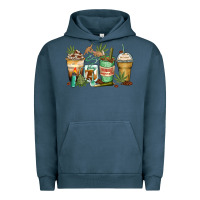 Pigment Midnight Navy highly caffeinated coffee cups Urban Hoodie - Zillion Design Studio