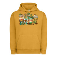 Pigment Peanut Butter highly caffeinated coffee cups Urban Hoodie - Zillion Design Studio
