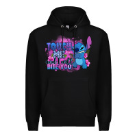 Black touch me and i will bite you stitch Premium Hoodie - Zillion Design Studio