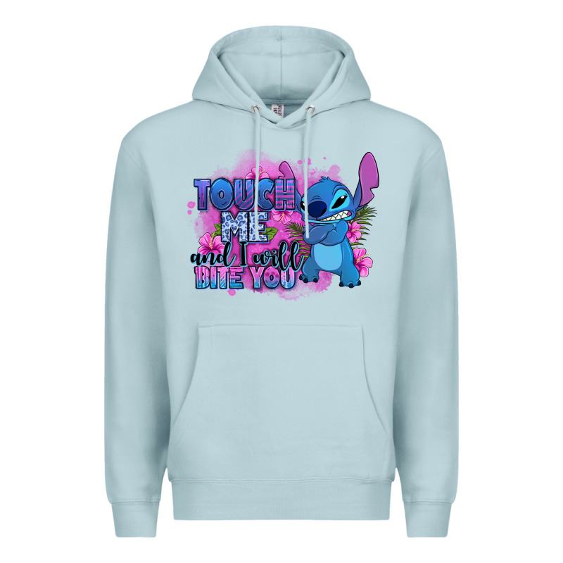Touch Me And I Will Bite You Stitch Premium Hoodie by Zillion Design Studio | Teevron