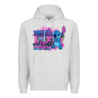 Dove Grey touch me and i will bite you stitch Premium Hoodie - Zillion Design Studio