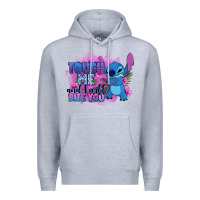 Heather Grey touch me and i will bite you stitch Premium Hoodie - Zillion Design Studio