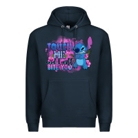 Navy touch me and i will bite you stitch Premium Hoodie - Zillion Design Studio