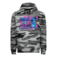 Slate Camo touch me and i will bite you stitch Premium Hoodie - Zillion Design Studio
